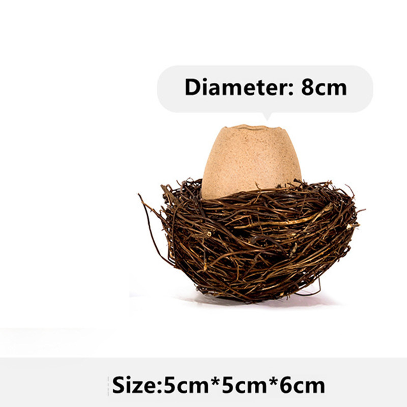 Moderne Eenvoudige Keramische Ambachten Persoonlijkheid Creatieve Dessert Kom Hydrocultuur Ei Shell Struisvogel Ei Vaas Woondecoratie: 02 / 3pcs