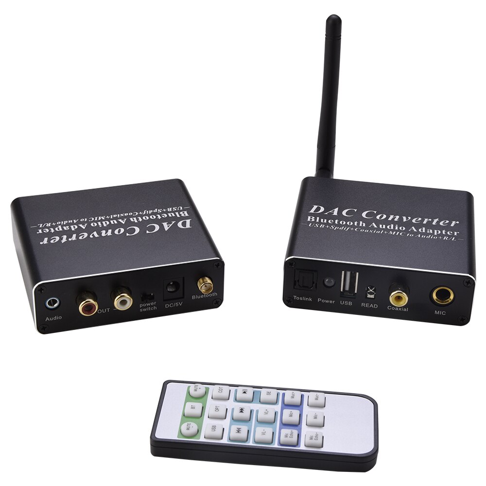 DAC Audio Decoder Adapter DAC Amp Bluetooth-Compatible Adapter Bluetooth 5.0 Receiver Optical Coaxial to Analog Audio Converter