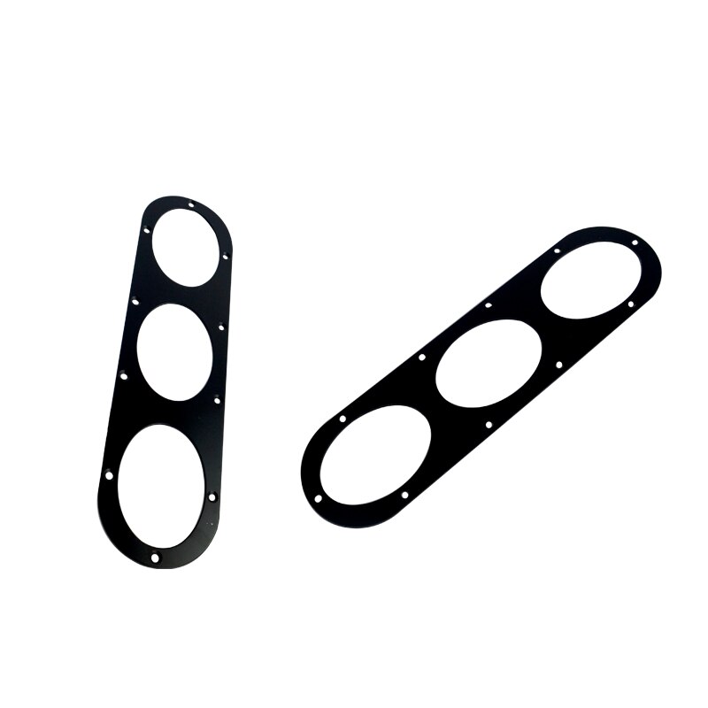 2pcs Black Rear Bumper Diffuser For Universal Car Rear Bumper Air Diversion Diffuser Panel PQY-RBD01