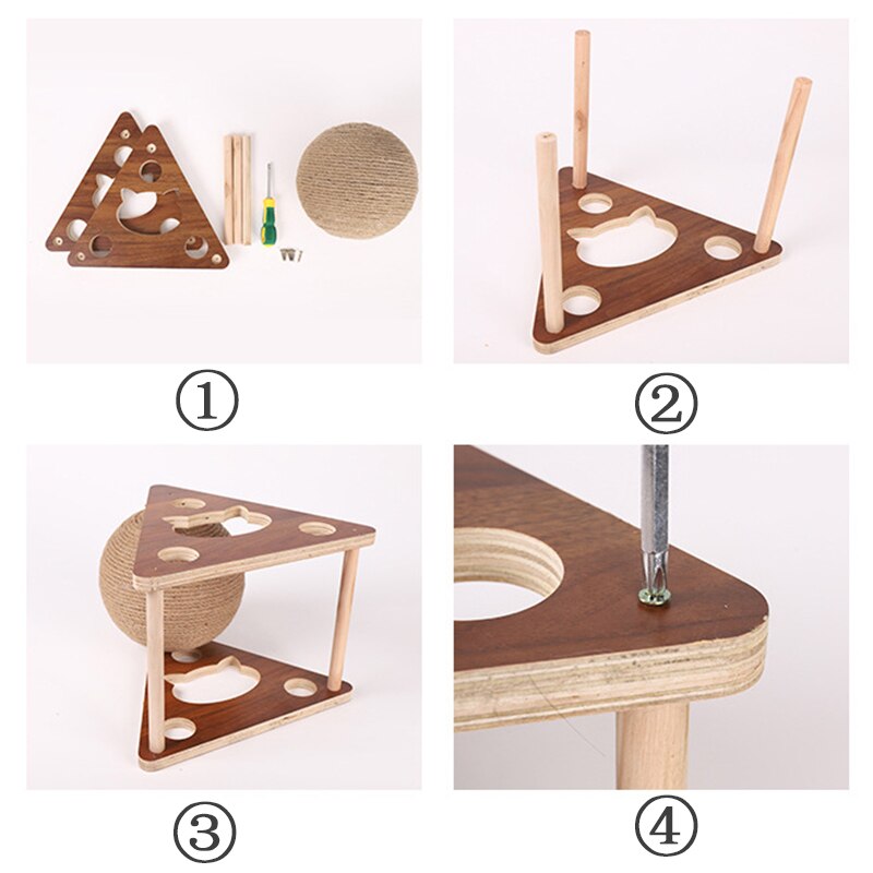 Scratball Toy Kitten Sisal Board Cat Scratcher Sisal Rope Ball Kitten Interactive Grinding Paws Toys Scratch Board Pet Furniture