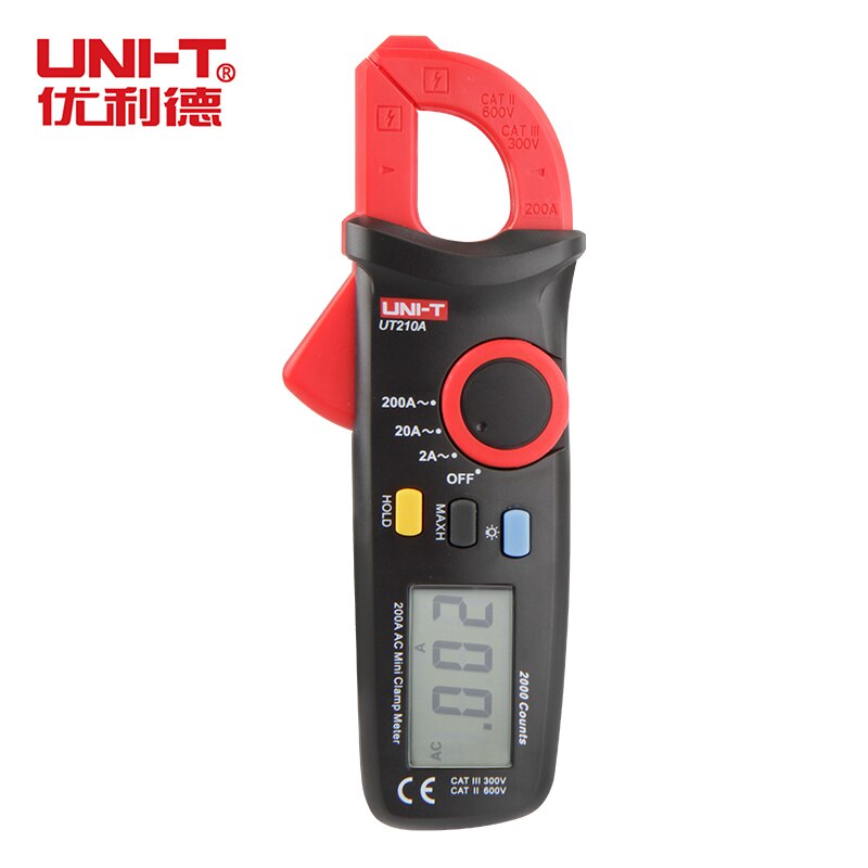 Uni-t  ut210e true rms digital klämma  ut210a/ b/c/d/e ac/dc ström/spänning automatisk räckvidd kondensator kontaktfri multimeter: Ut210a