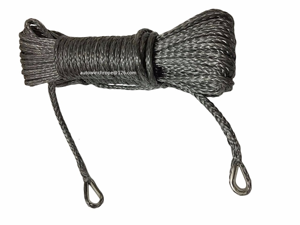 Goede Grey 6Mm * 15M Synthetische Winch Rope Extension, Atv Winch Kabel, Boot Lier Kabel
