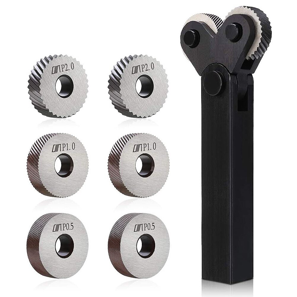 Zigrinatura in acciaio nero con zigrinatura in acciaio nero 0,5/1 / 2 mm a doppia ruota linear diagonal per la lavorazione della macchina