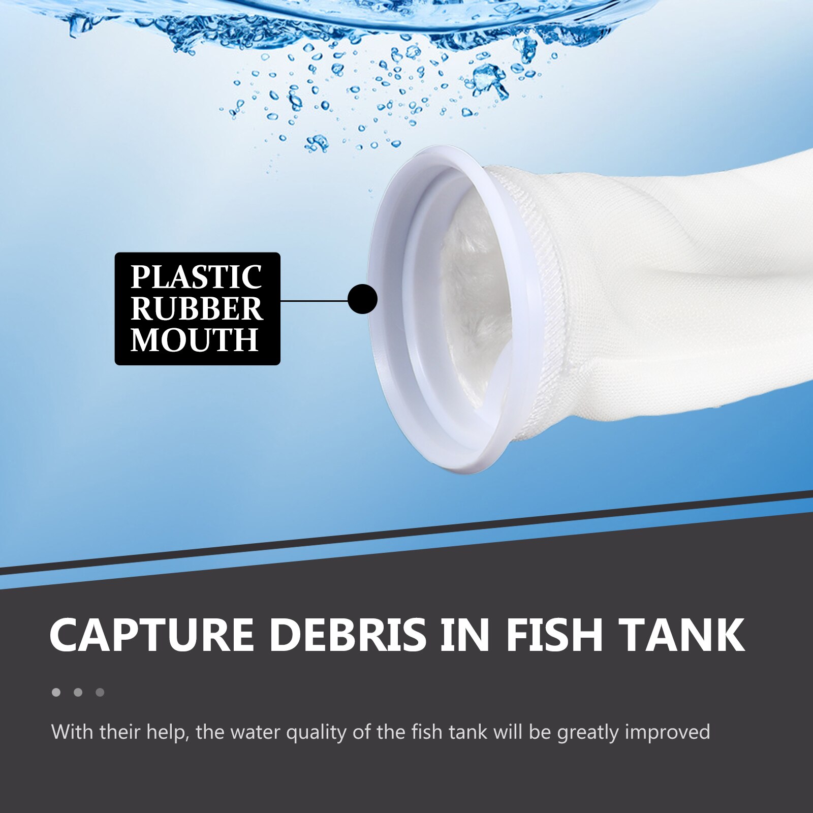 3Pcs Aquarium Sump Filter Bags Premium Fish Tank Filtering Bags
