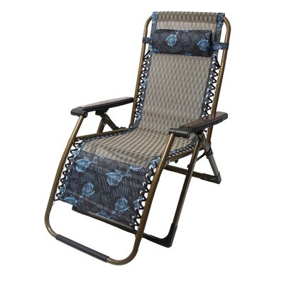 Luxury lounge chair nap folding chair office lunch chair back chair outdoor leisure home beach chair lunch chair: ROSE MODE