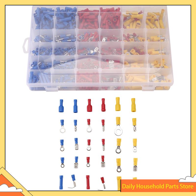 720 Stuks Kabelschoenen Assortiment Kit Draad Platte Vrouwelijke En Mannelijke Geïsoleerde Elektrische Draad Kabel Connectors Crimp Terminals Set !