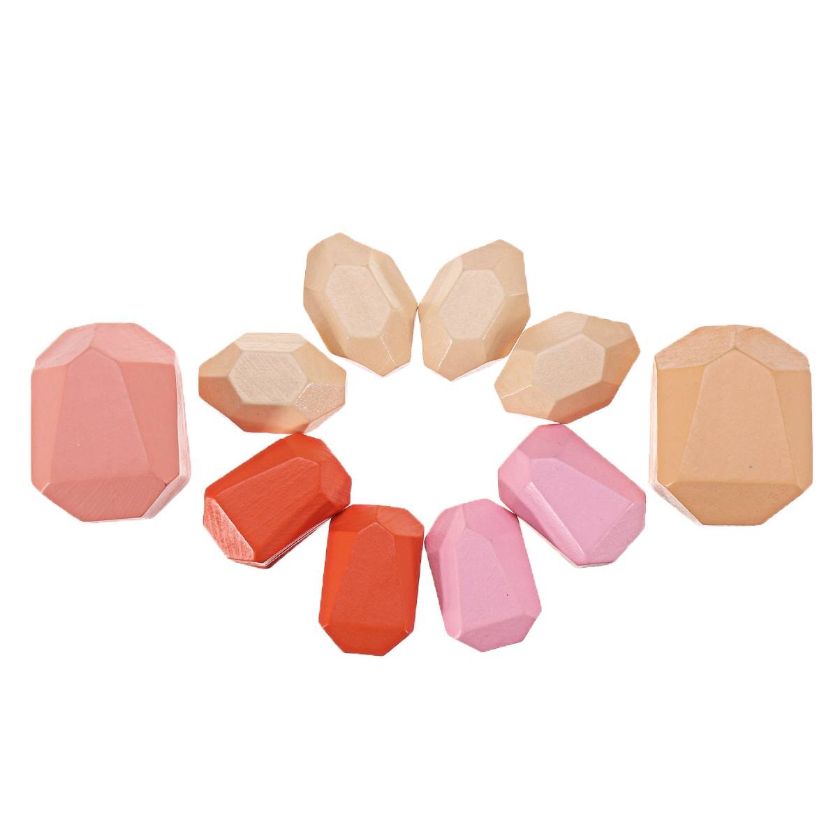 Kinderen Houten Gekleurde Steen Jenga Bouwsteen Educatief Speelgoed Creatieve Nordic Stijl Stapelen Spel Regenboog Houten Speelgoed: C