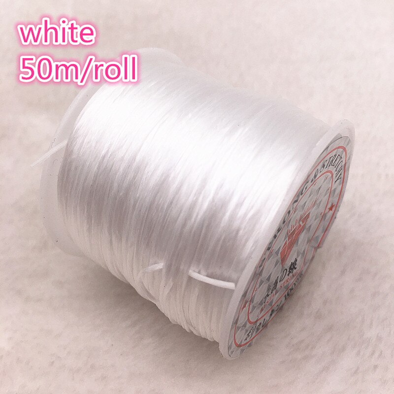 50M/Roll Flexible Elastic Crystal Line Rope Cord For Jewelry Making Beading Bracelet Wire Fishing Thread Rope Color U Pick