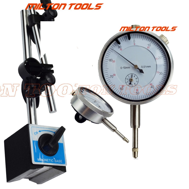 0-10mm 0.01mm metric Dial Indicator dial gauge Magnetic Base Holder Stand Magnetic Correction Gauge Stand Indicator Tool