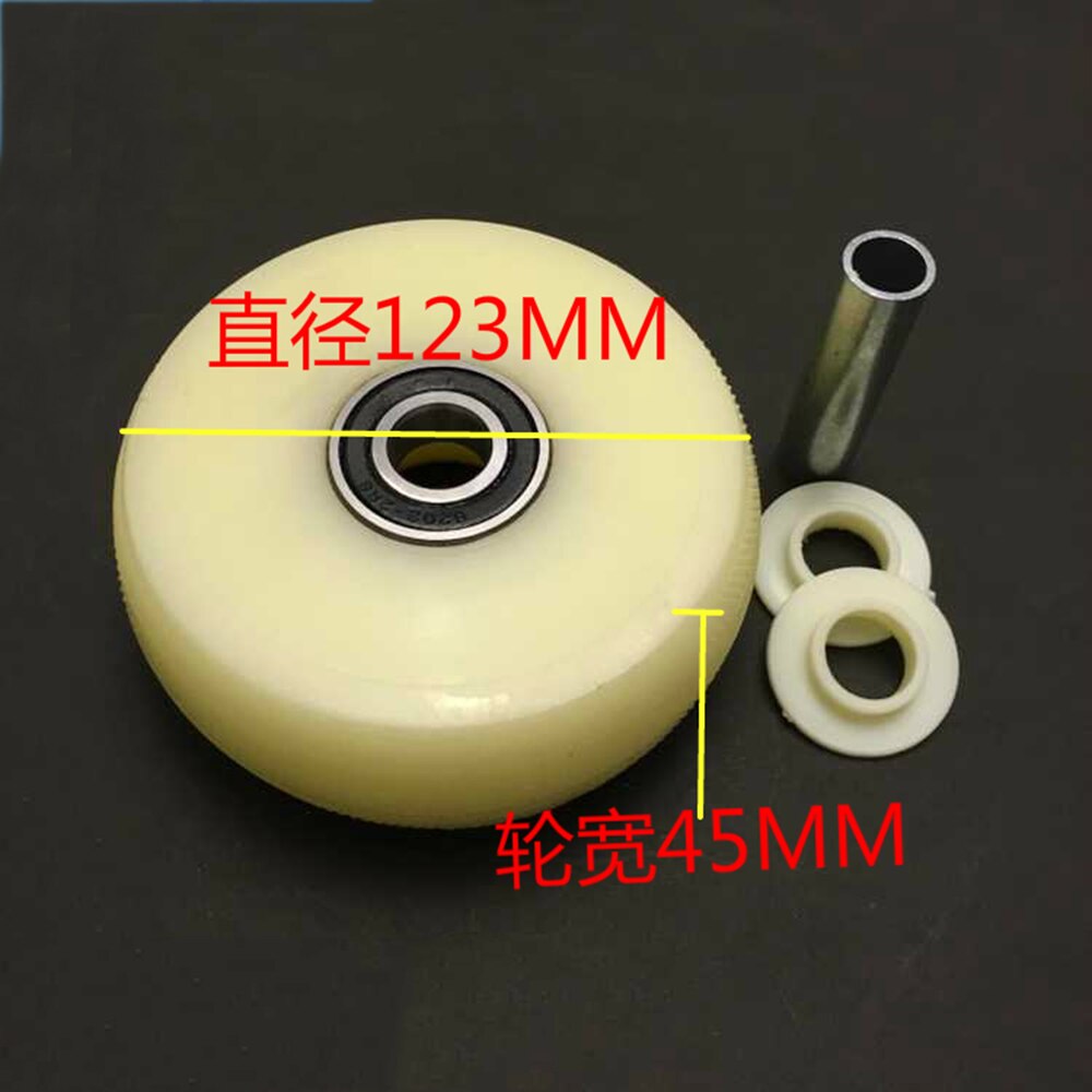Diameter 123mm massivt hjul dæk ca. 5 tommer nylon hjul dæk enkelt hjul fladt hjul vognhjul