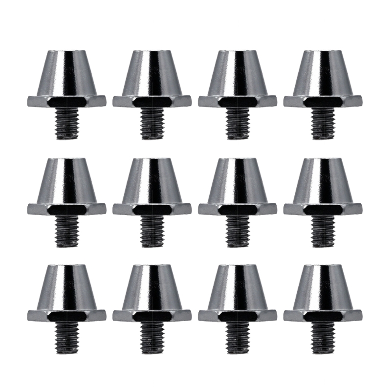 Pointes de rechange pour chaussures de football, clous de chaussure de football de , chaussures de football filetées, 5mm, 11mm, 13mm, 15mm, 12 pièces: Black
