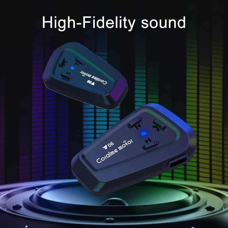Y06 auriculares Bluetooth para casco de motocicleta, cascos IPX6 impermeables, reducción de ruido, pequeños y exquisitos, integrando todas las funciones principales
