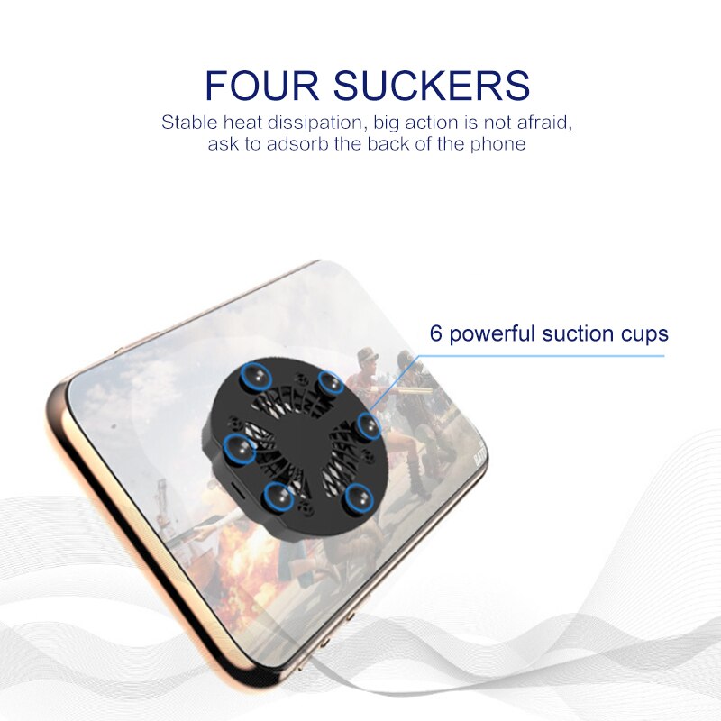 Soporte de ventilador silencioso Universal para teléfono móvil, radiador de disipador de calor para videojuegos, iPhone, iPad, Android, enfriador ajustable portátil