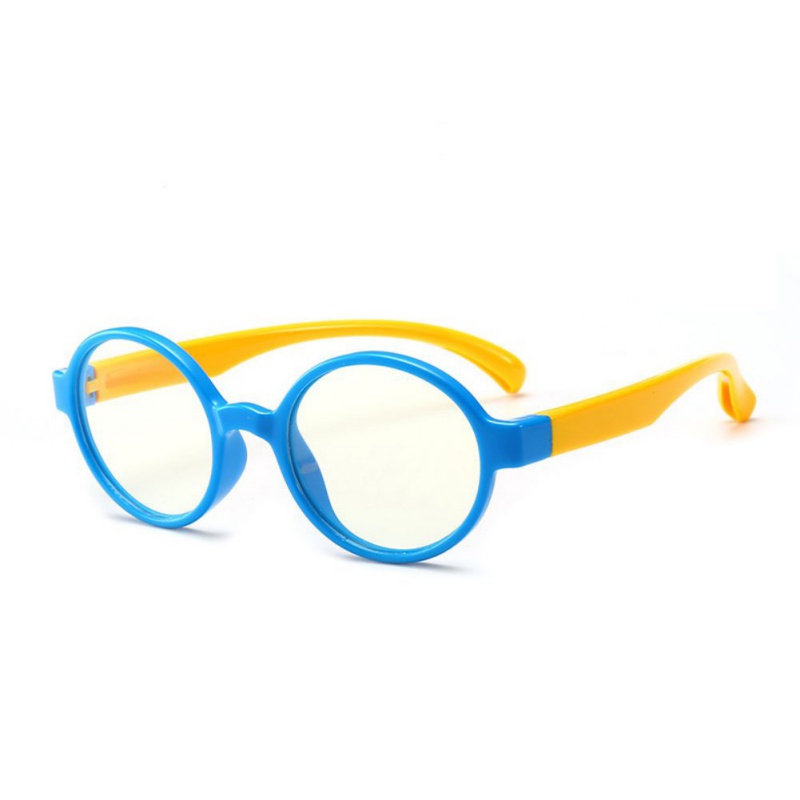 Anti-blue Light Goggles Eyewear Frame Children Optical Glasses Flexible One-piece Safe Eyeglasses Plain Mirror Silicone