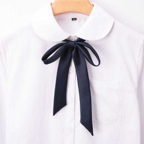 Jk uniform tilbehør butterfly krave college vindbånd kvindelig hånd slips krave reb silke: Flåde