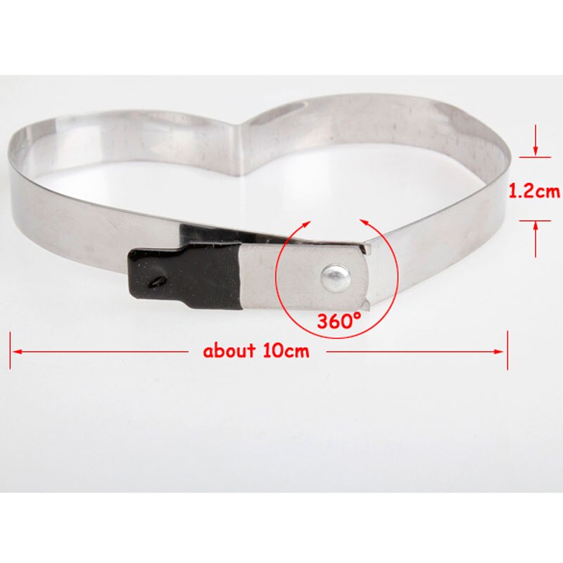 Kitchen Egg Mold Heart Shaped Cook Fried Eggs Mold Portable Cook Fried Egg Pancake Mold Stainless Steel Egg Mold Kitchen Tool