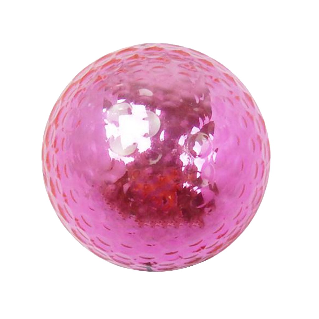 Pelota de Golf de doble capa con revestimiento metálico, 42,6mm, Color aleatorio