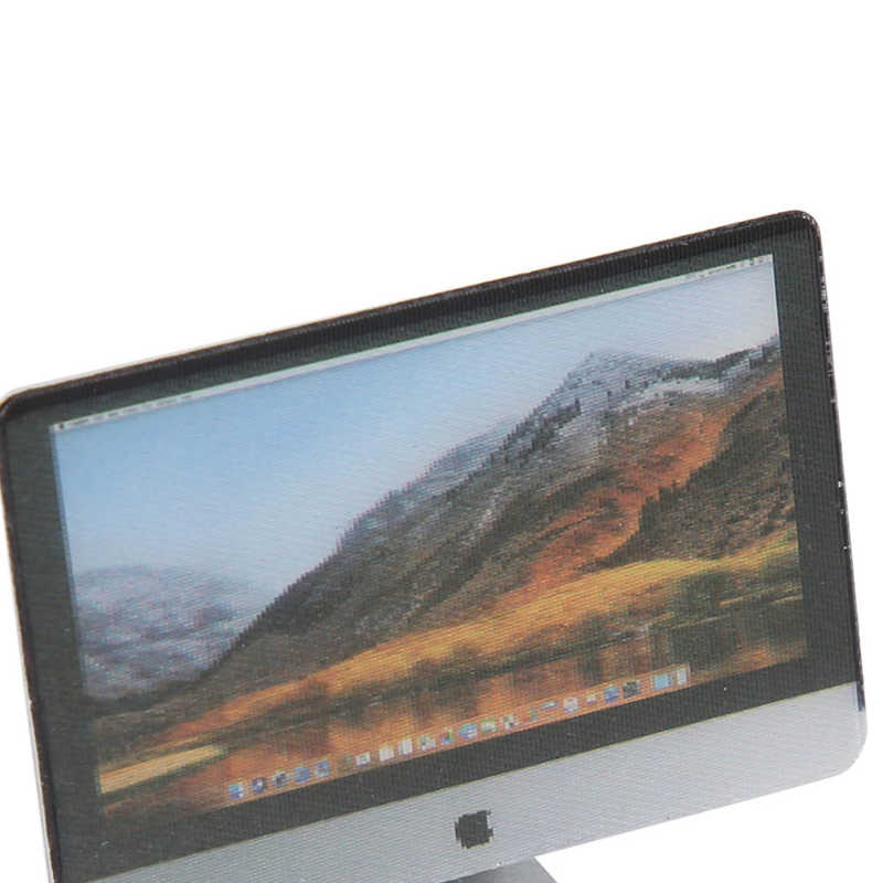 Dollhouse 1:12 1:12 Miniature Computer Set Screen Keyboard Mouse Simulation Dollhouse Accessory For Kid Children Dolls