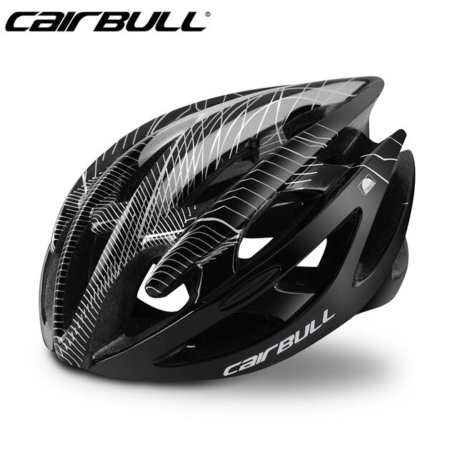 HEIßER CAIRBULL Fahrrad Radfahren Helm Superlight 21 Lüftungsschlitze Ultra-licht Atmungsaktive MTB Straße Fahrrad Sicherheit Helm casco ciclismo L /M: Schwarz / l
