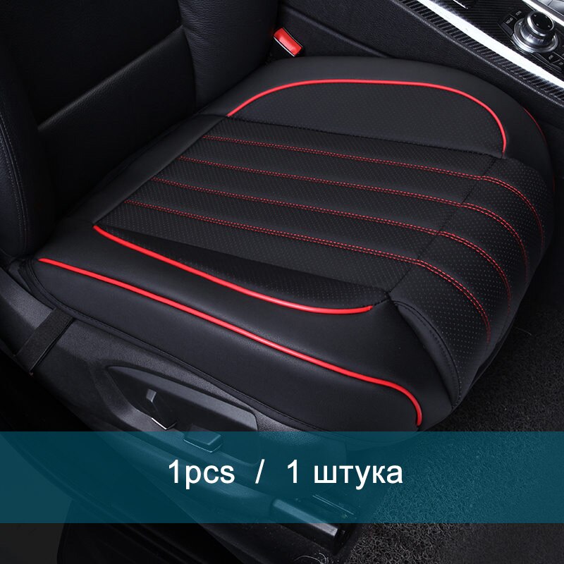Ultra-luksus pu læder autostol beskyttelse autostolbetræk til bmw  e30 e36 e39 e46 e60 e90 f10 f30 x3 x5 x6 f11 f15 f16 f20 f25: 1 stk front sort