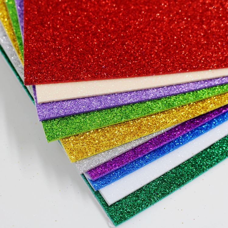 Kinder Handgemachte Handwerk Material Regenbogen Farbe A4 20X30 CM EVA Shiny EVA Papier Kindergarten DIY papier mit zurück gum gld3 10 stücke