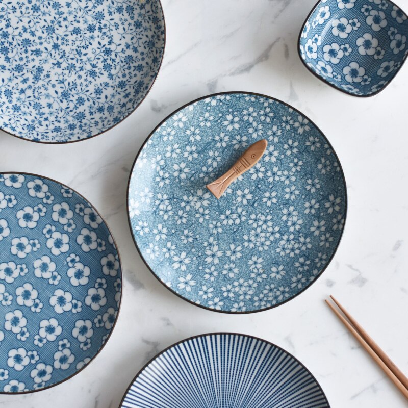 Japanese Ceramic Tableware Dinner Porcelain Dinnerware T Kitchen Plate Dishes for Restaurant White Porcelain Dishes & Plates