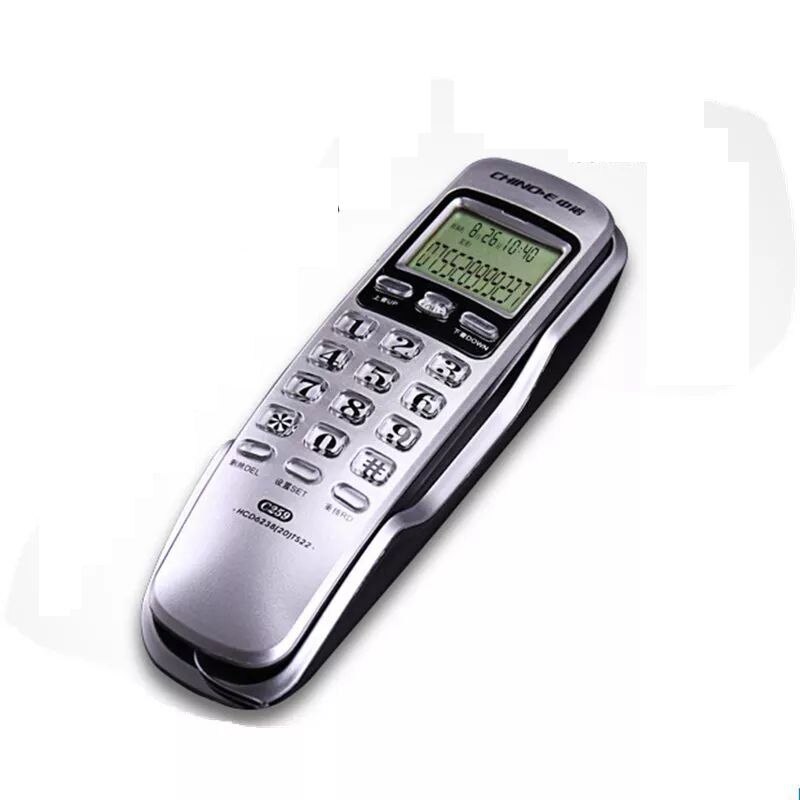 Téléphone portable mural DTMF/FSK, Mini téléphone fixe, maison, bureau, hôtel, appel entrant, identification, écran LCD, bureau: C