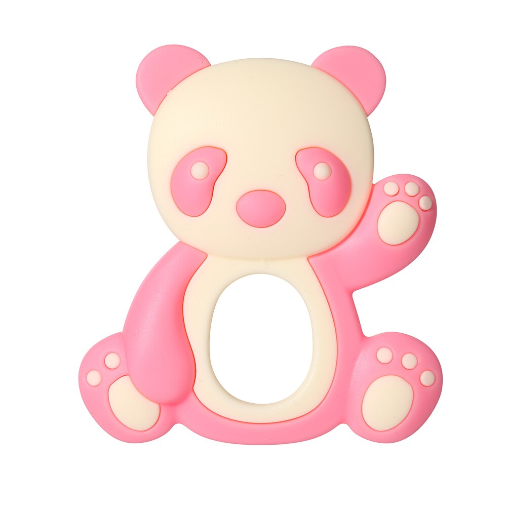 Del bambino Teether silicone Del panda Del Fumetto BPA libero infantile Dentizione Pendente Accessori Giocattoli Del bambino Del silicone Massaggiagengive: A