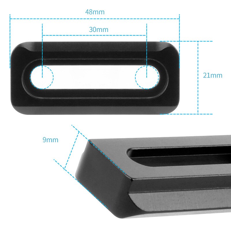 FEICHAO Kamera 42mm/48mm/54mm/63mm Schiene Schieberegler System für nato amera Halfter halterung mit 3/8 Schraube See für SLR Kameras KäFeige Anlage: 48mm