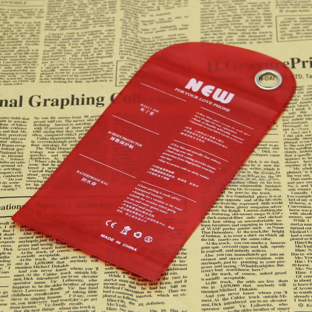 10*20cm Mobile Phone Waterproof Storage Bag Plastic Packaging Bag Phone Accessories Outdoor Rafting Drifting Supplies