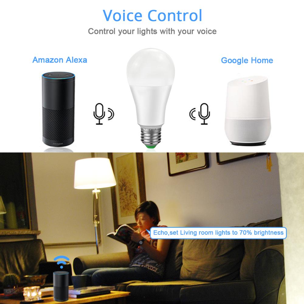 Wifi Lamp Thuis Smart Light Bluetooth Led Led Lamp Wit Warm Wit Rgb Rgbw Rgbww Lichten E27 Lampen E27 85 -265V