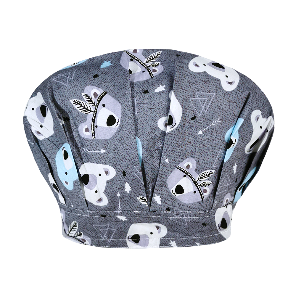 men and women Floral printing adjustable Scrub hats beauty salon Scrub Caps spa laboratory cute fluffy working hats: 32044