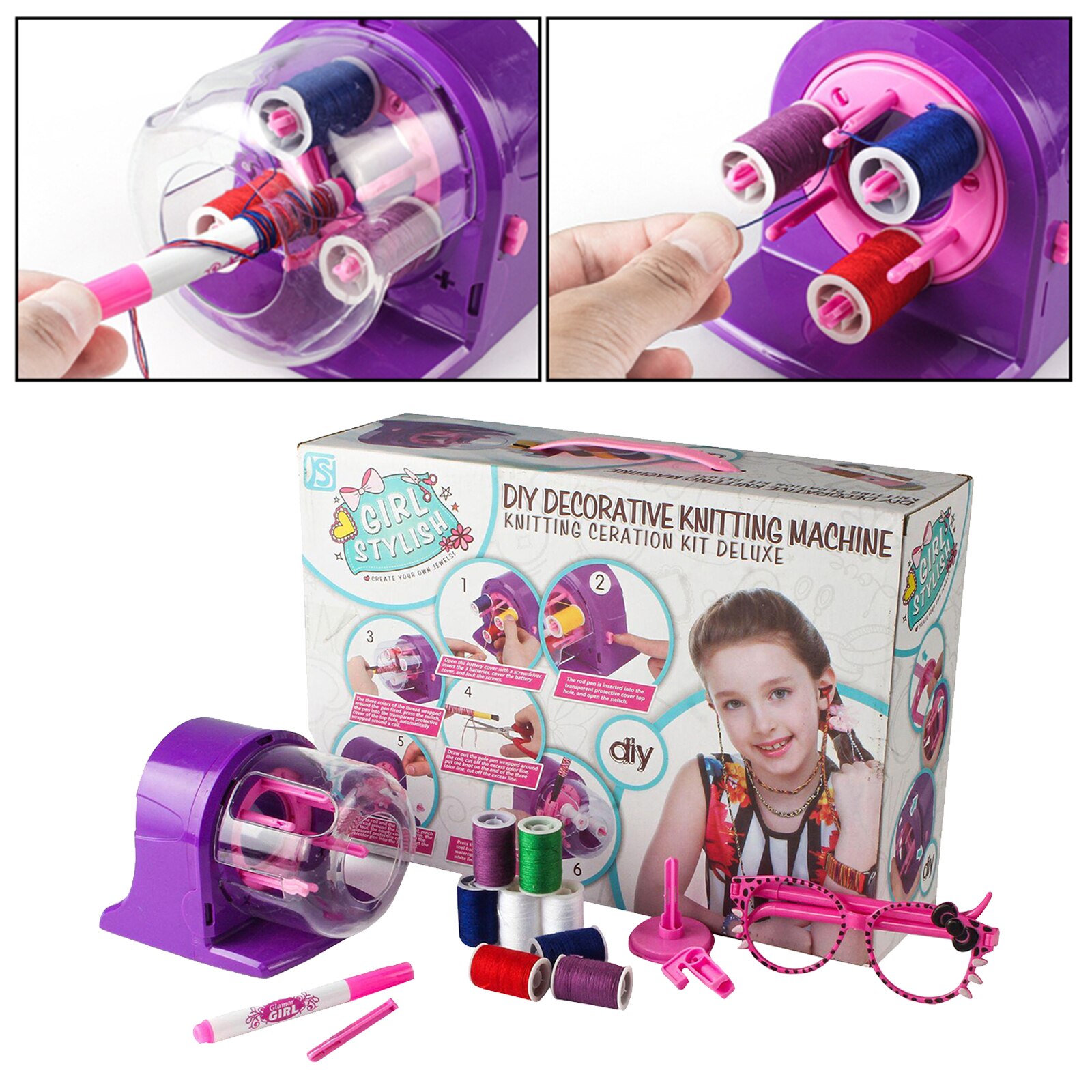 Automatic Knitting Machine Thread Rope Knitting Weaving Braider Maker