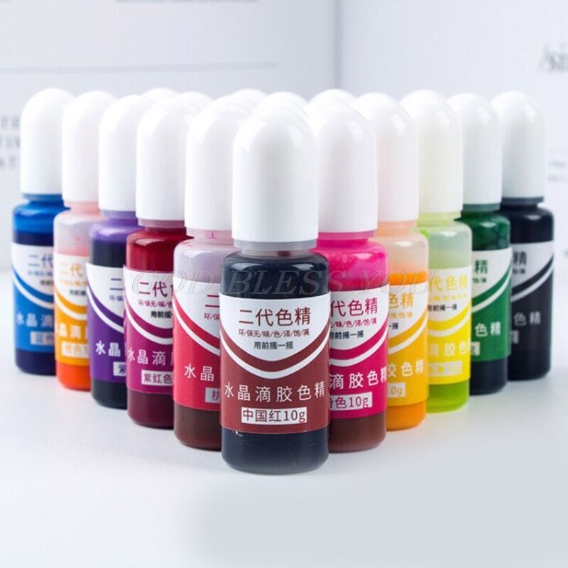 24 farver krystal epoxy pigment uv harpiks farvestof diy smykker farvestof kunst håndværk farvning tørring farve blanding flydende dekor