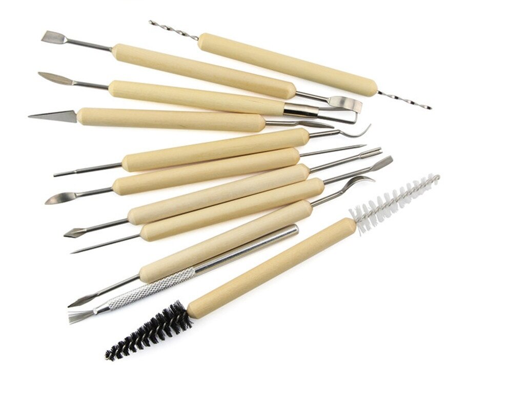 11pcs Clay Sculpting Kit Pottery Ceramics Tools Polymer Clay Modeling Tools Wax Carving Sculpt Tool