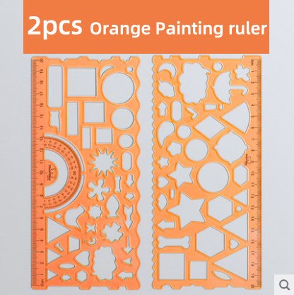 Pittura Righelli Disegno per Bambini graffiti FAI DA TE Multi-funzione Interessante puzzle Spirograph Righello di Plastica Rifornimento di Scuola Righello impostato: 3