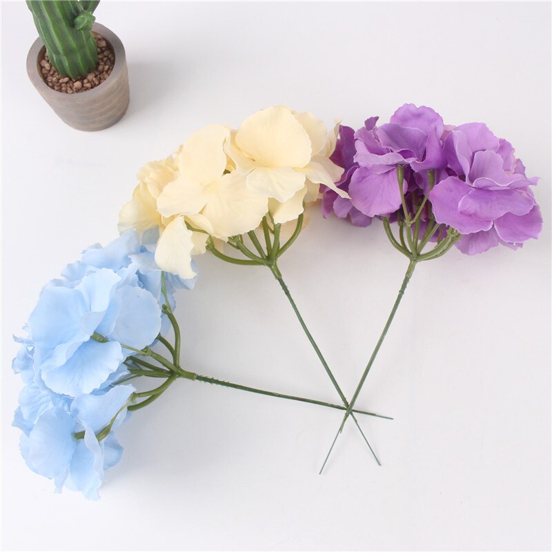 50 stk 13cm blomsterstængel til hortensia rose pæon blomster vægkugle til bryllup dekoration tilbehør diameter 2mm