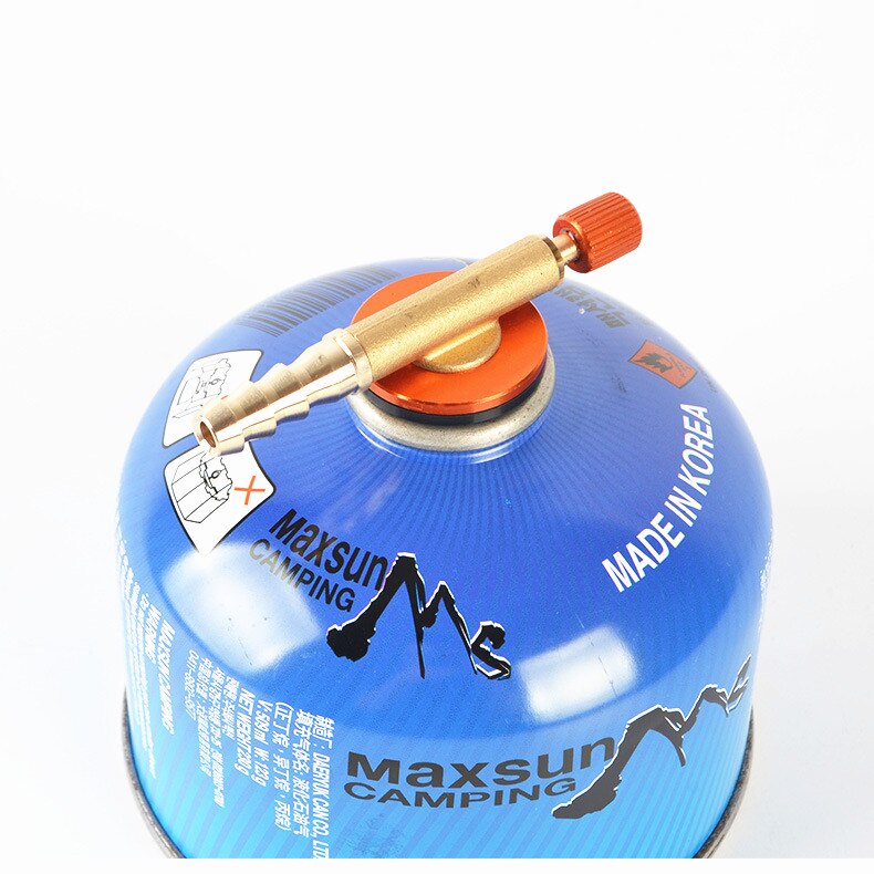 Stainless Steel Outdoor Camping Gas Stove Safe Switching Charging Inflatable Valve Adapter for Flat Tank Liquefied Gas Cylinder