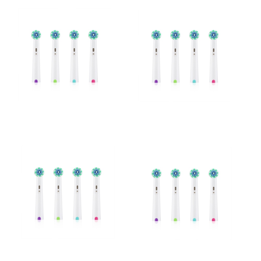 20/16/4pcs Set EB50-Ultra Electric Toothbrush Head For Oral B Sensitive Replacement Brush Heads D25 D30 D32 D18 4739 Deep Clean: Silver