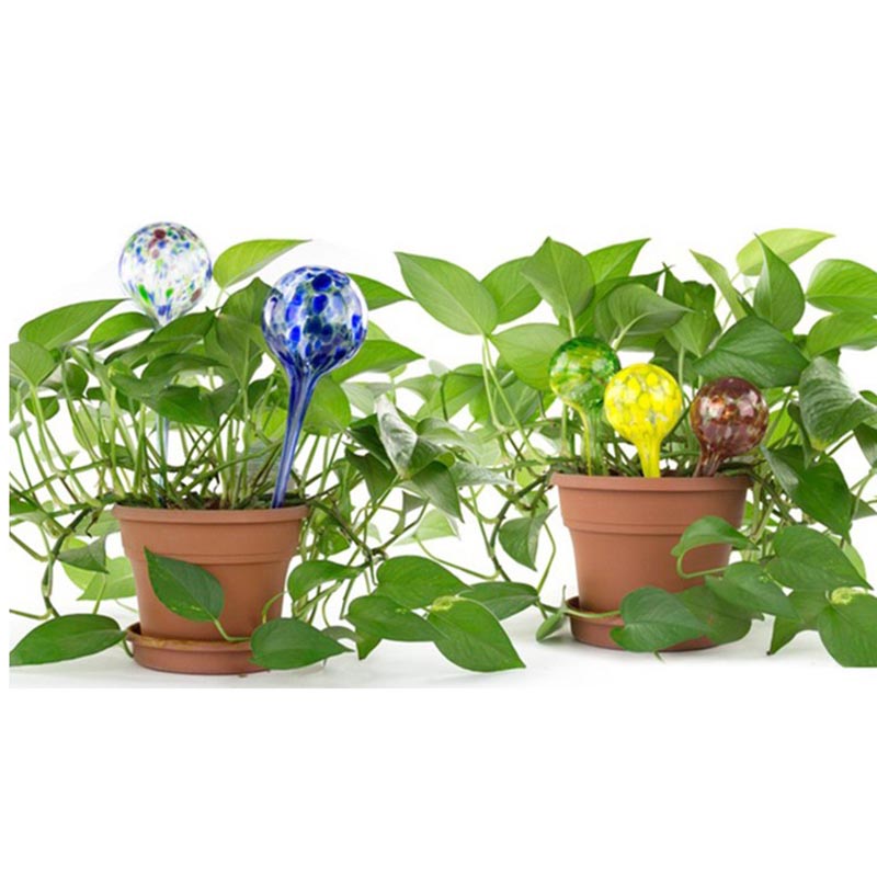 Plant Watering Globes Automatic Watering Globe Mini Decorative Hand-Blown Glass Small Plant Watering Tool NW