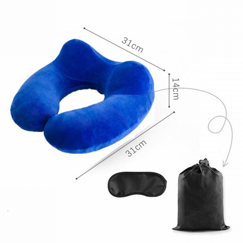 Inflatable U-shaped Pillows Travel Slow Rebound Portable Neckrest Travel Folding Memory Foam Train Airplane Outdoor Pillow