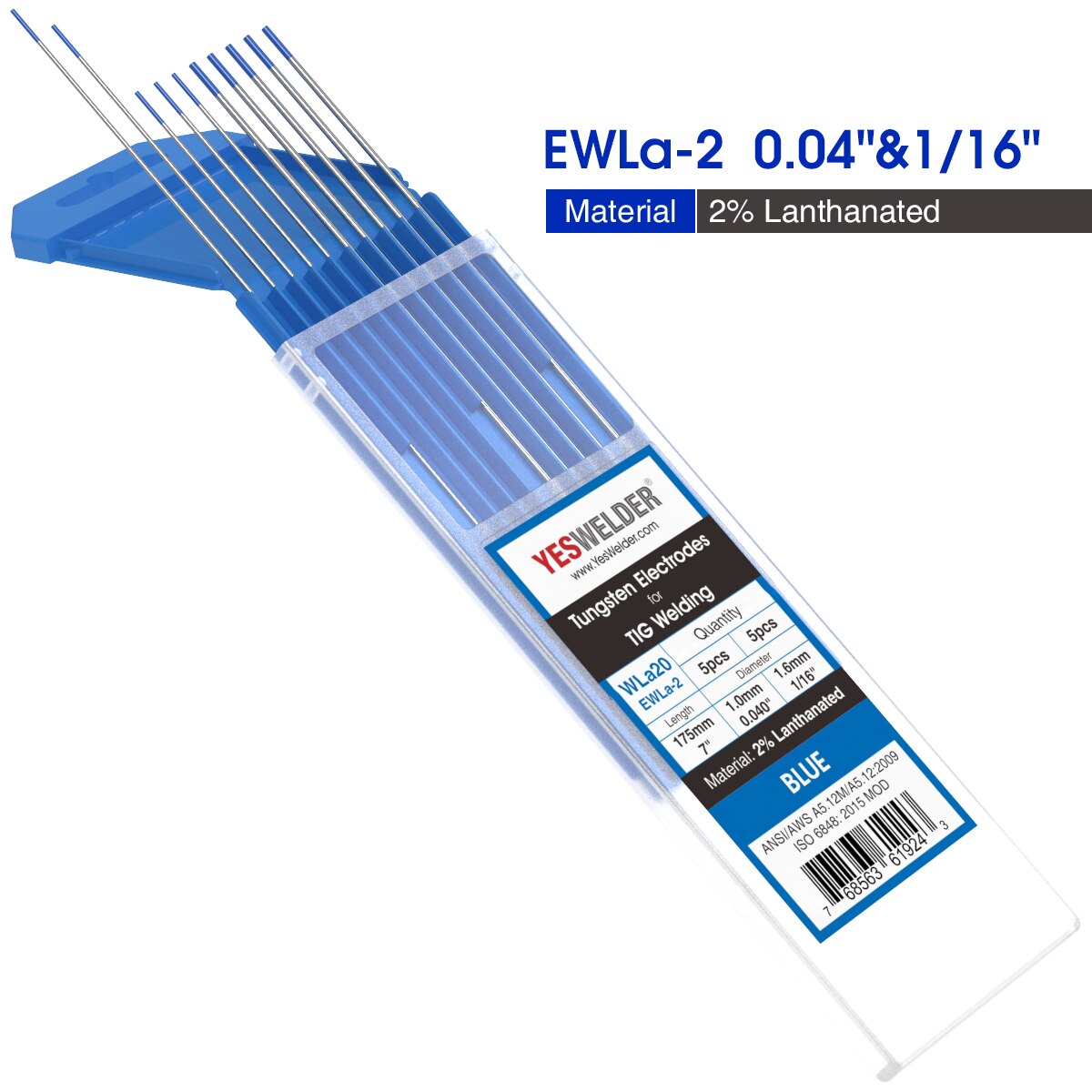 YESWELDER 175mm Tungsten Electrode Head Tungsten Needle/Wire for the TIG WSME Welding Machine: WL20-1.0-1.6