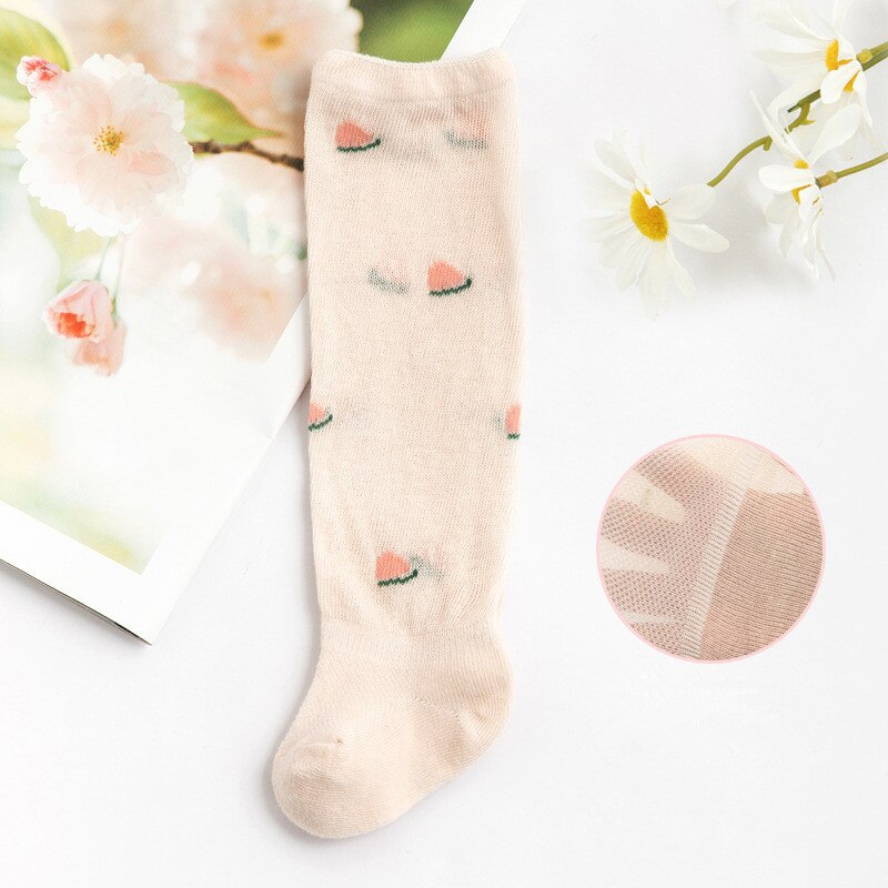Spring Summer Baby Girl Cotton Socks Mesh Cartoon Girls Princess Socks Soft Kids Accessories High Knee Toddler Socks