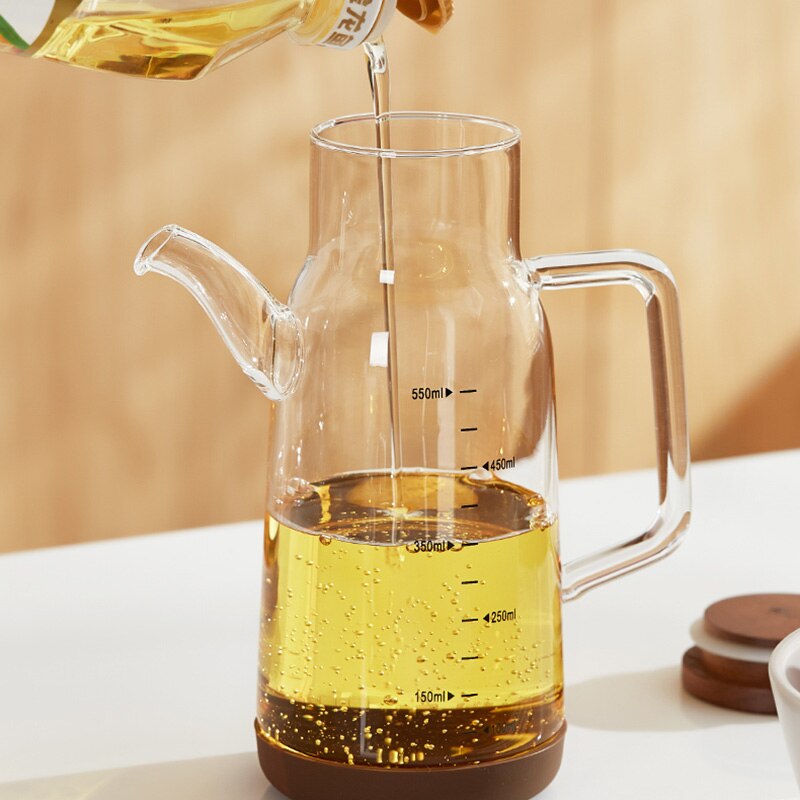 Cooking Oil Bottle Dispenser Storage Pourer Organizer Seasoning Oil Bottle Olive Wooden Lid Especieros Restaurant Gadgets OC50TL