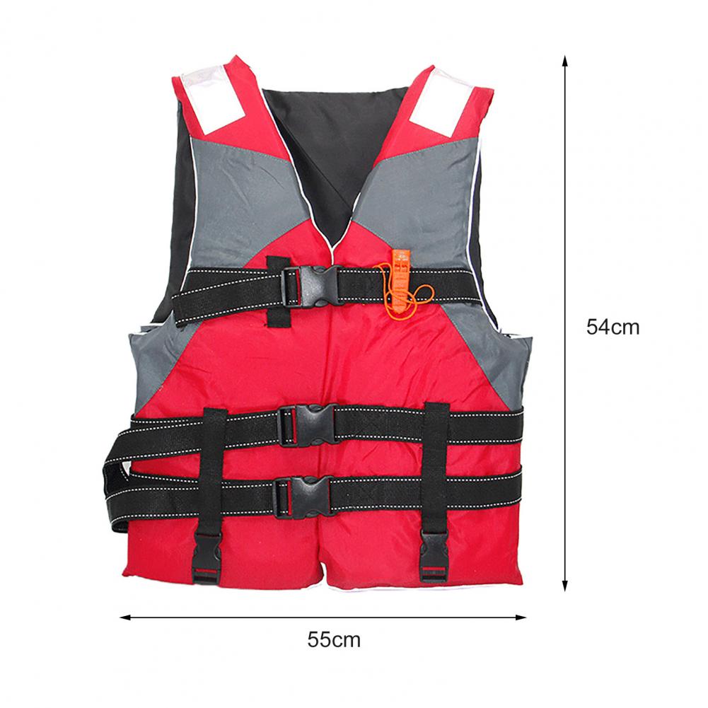 Life Jacket Safe Adjustable Swimming Jacket Oxford Cloth Unisex Lightweight Floatation Buoyancy Vest Water Sports Supplies