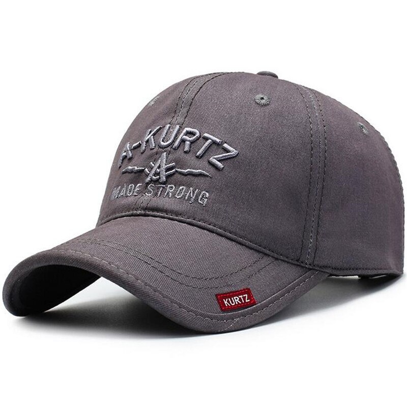 Lente Baseball Cap Vintage Geborduurde Voorzien Zonnehoed Vrouwen Mannen Outdoor Reizen Vissen Zonnebrandcrème Hoed Brief Pet: Grijs
