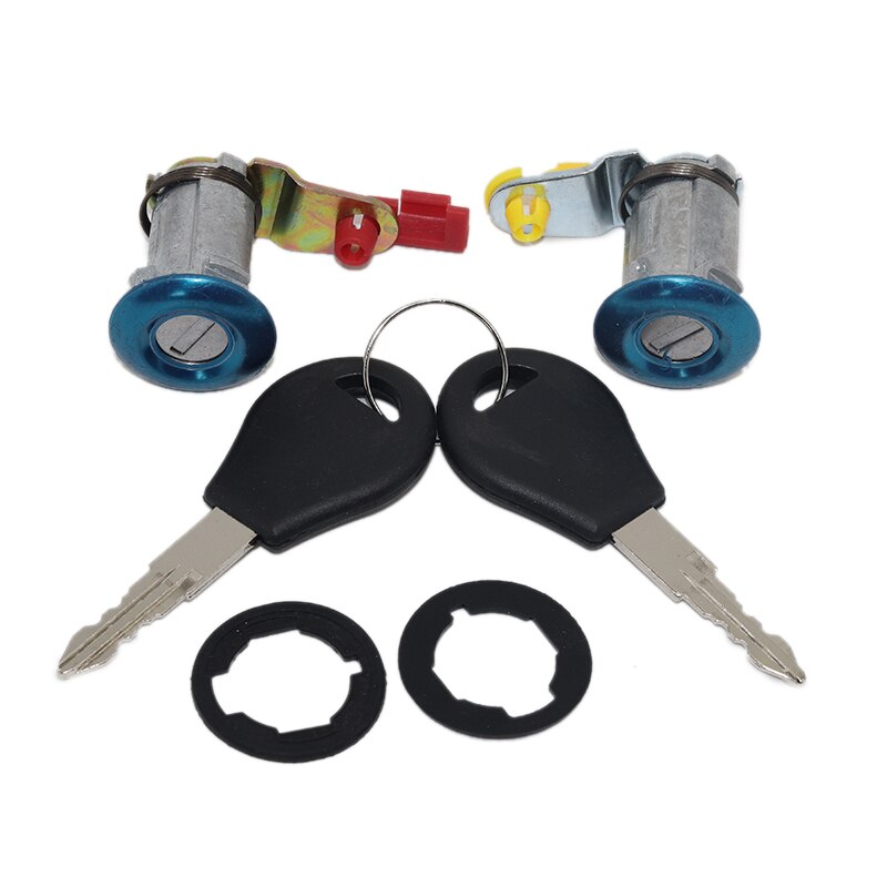 Left+Right Car Door Lock Barrel Cylinder with 2 Key For Nissan D21