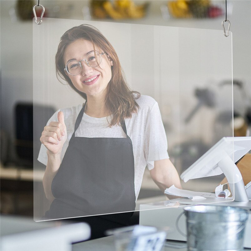 40 x 40cm Sneeze Guard Shield Protection Safety Counter Top Perfection Reception Counter Side Office Reception