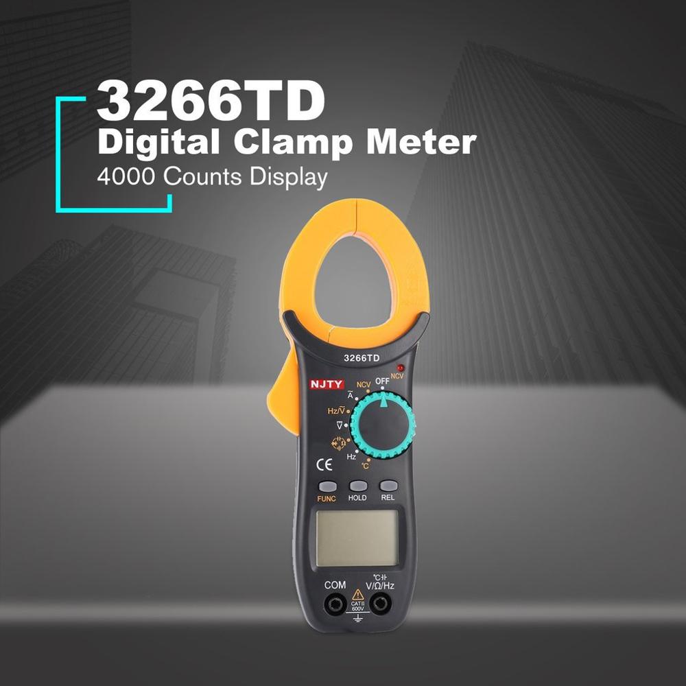 Mini Digital Clamp Meters AC/DC Current Voltage 3266TD series True RMS Auto Range VFC Capacitance Non Contact Multimeter