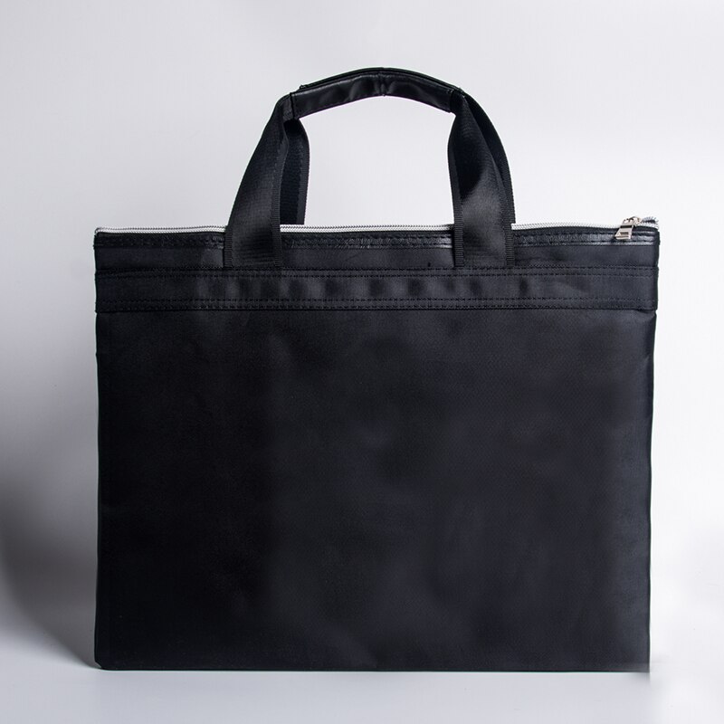 Canvas Office Zipper Bag For Portable File Bags Large Capacity Men's And Women's Handbags